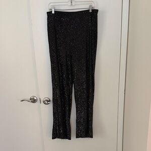 Cable & Gauge Black Sequin Trouser Pants